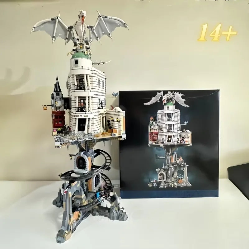 Hot Sale Ironbelly Dragon Gringotts Wizarding Bank Collectors Edition 4803PCS Building Bricks Model Christmas Hoilday Gifts