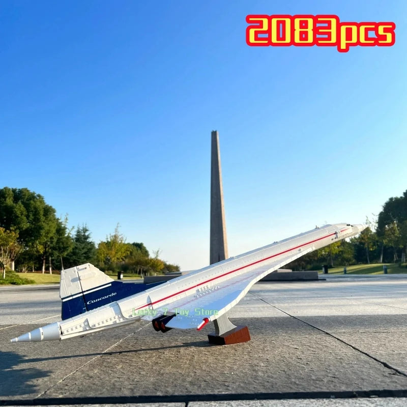 2083PCS Concorde Passenger Aircraft Building Block Creative Decoration Technical Model MOC  Assembly Bricks Toys Kids Gifts